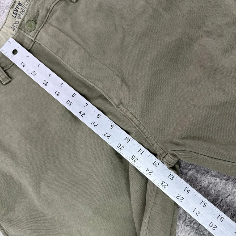 Levis XX Chino Standard Taper Pants Mens 38x31 Olive Green 17196-0001